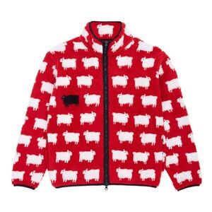 Rowing Blazers Red and White Teddy Jacket